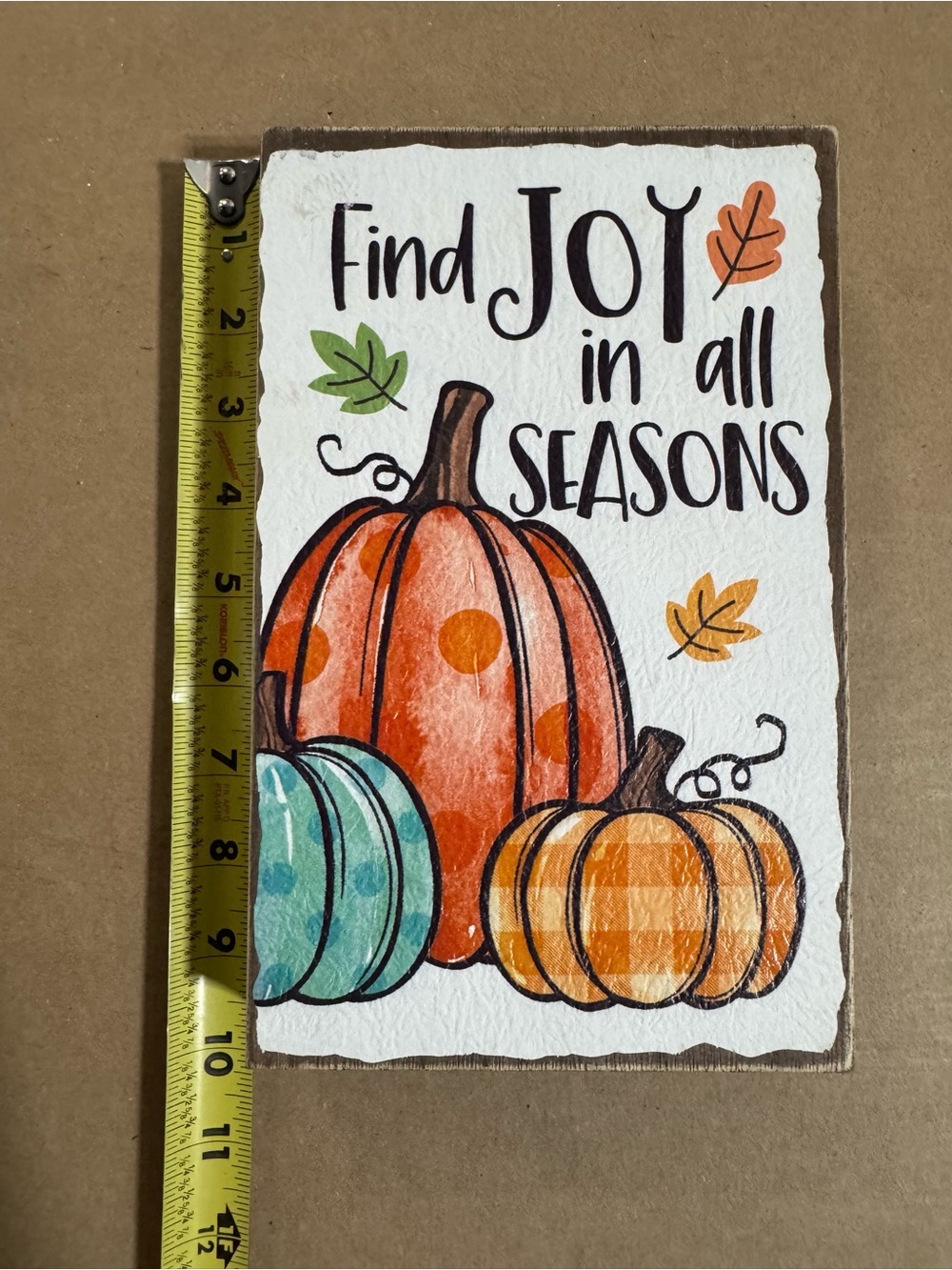 Find Joy in All Seasons Pumpkin Art Print - Autumn Colors